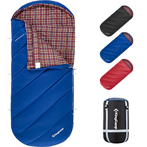 KingCamp XL Schlafsack Winter Campingschlafsack Warmer Deckenschlafsack Übergröße für Erwachsene Outdoor Rucksackreisen, Wandern, leicht für drinnen und draußen 3-4 Jahreszeiten