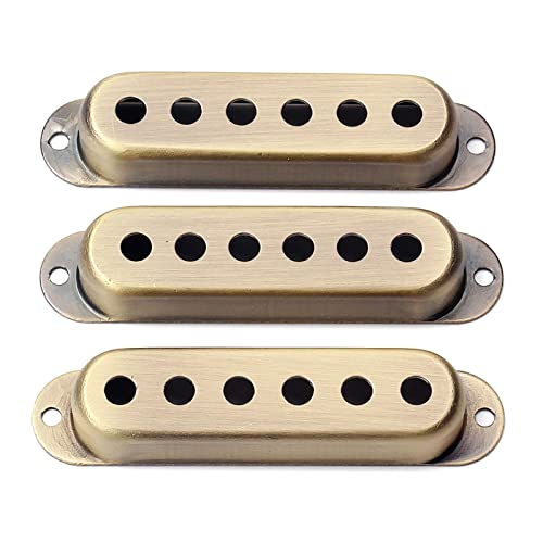 Tonabnehmerabdeckung für E-Gitarre, offen, Messing, einspulig, 48 mm/50 mm/52 mm, Musikinstrument-Zubehör, 3 Stück