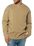 Urban Classics Herren Oversized Open Edge Crew Sweatshirt, warm Sand, XL