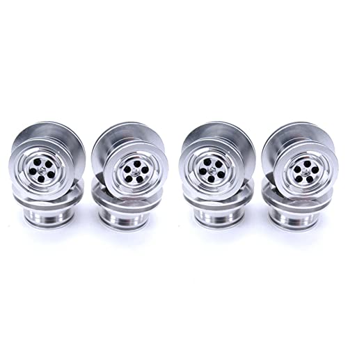 SICOSALT 8 Stück Rc Auto Metall Rad Radnabe Felge für 1/12 Mn D90 D91 D96 D99S Modell Auto Teile Zubehör