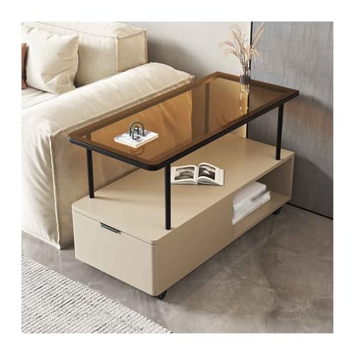 FUHAI-666 Sofa-Seitenschrank, leichter Luxus-Couchtisch, beweglicher kleiner Tisch, Naht-Aufbewahrungsschrank, Wohnzimmer, einfacher Aufbewahrungsschrank(30x90x60cm,D)