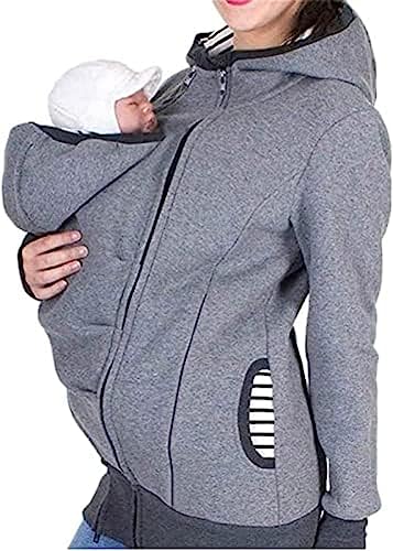 Baby Carrier Hoodie,Multifunction Maternity Baby Carrier Hoodie Women Baby Wearing Kangaroo Jacket Coat Sweatshirt Wearing Care Shirts Coat Baby and Mother 1,L,2,M,Pleasant63