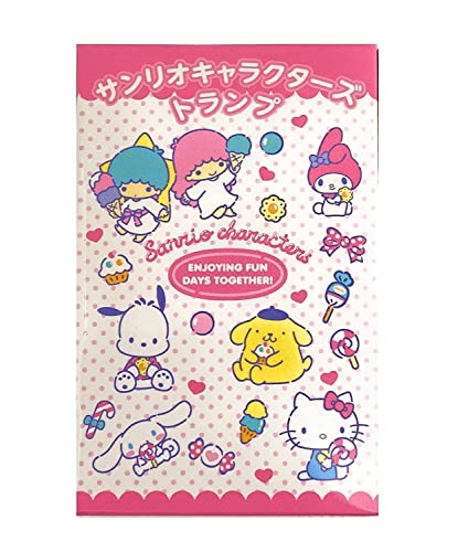 Sanrio Spielkarte Hello Kitty, Little Twin Stars, My Melody, Cinnamoroll, Pompompurin, Pochacco 8,9 x 6,1 x 1,8 cm mit Papieretui