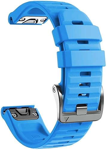 NEYENS 22 x 26 mm Armband aus Silikon für Garmin Fenix 6X 6 Pro 7 7X 5X 5 Plus 3HR 945 Schnellverschluss-Armbänder Ersatz, 22mm Fenix 6 6Pro, Achat