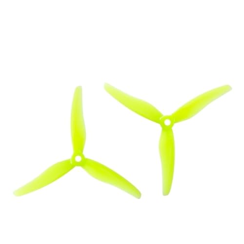 LSFWJP for Gemfan 8 stücke/4 Paar 51433 5 Zoll 3 Klinge/tri-Klinge Propeller Props CW CCW bürstenlosen Motor FPV Propeller for FPV Racing drohne (Color : 4 Pair Yellow)