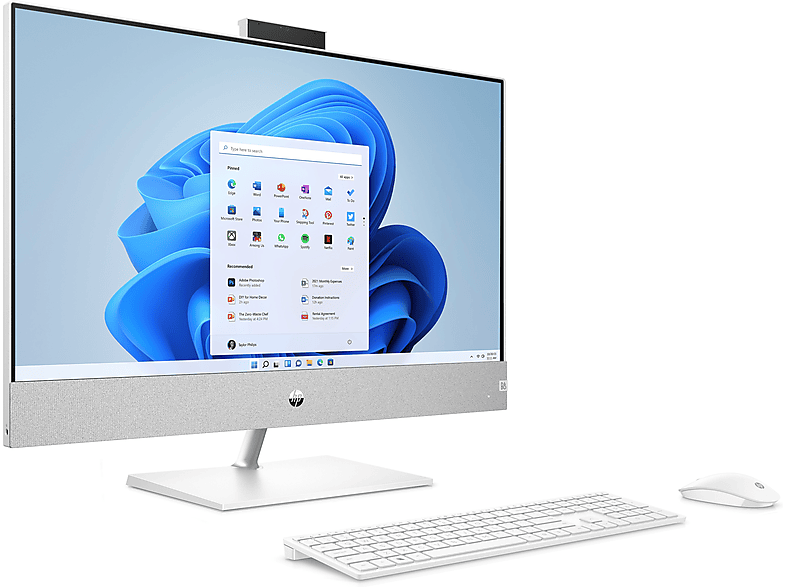 HP Pavilion 27-ca2300ng, All-in-One PC mit 27 Zoll Display, Intel® Core™ i5 Prozessor, 16 GB RAM, 512 SSD, Weiß