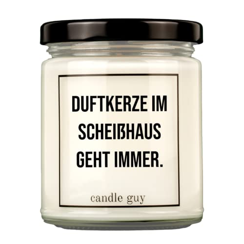 candle guy Duftkerze | Duftkerze im Scheißhaus geht immer. | Handgemacht aus 100% Sojawachs | 70 Stunden Brenndauer