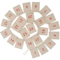 Adventskalender Girlande natur 1-24 Taschen 260m