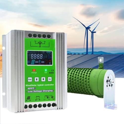 GLBMXDD 2000-W-Solar-Boost-Ladetechnologie, digitaler intelligenter Regler, MPPT-Wind-Solar-Hybrid-Boost-Controller, passend für Wind- und Solarenergie-Boost-Ladung,1800W