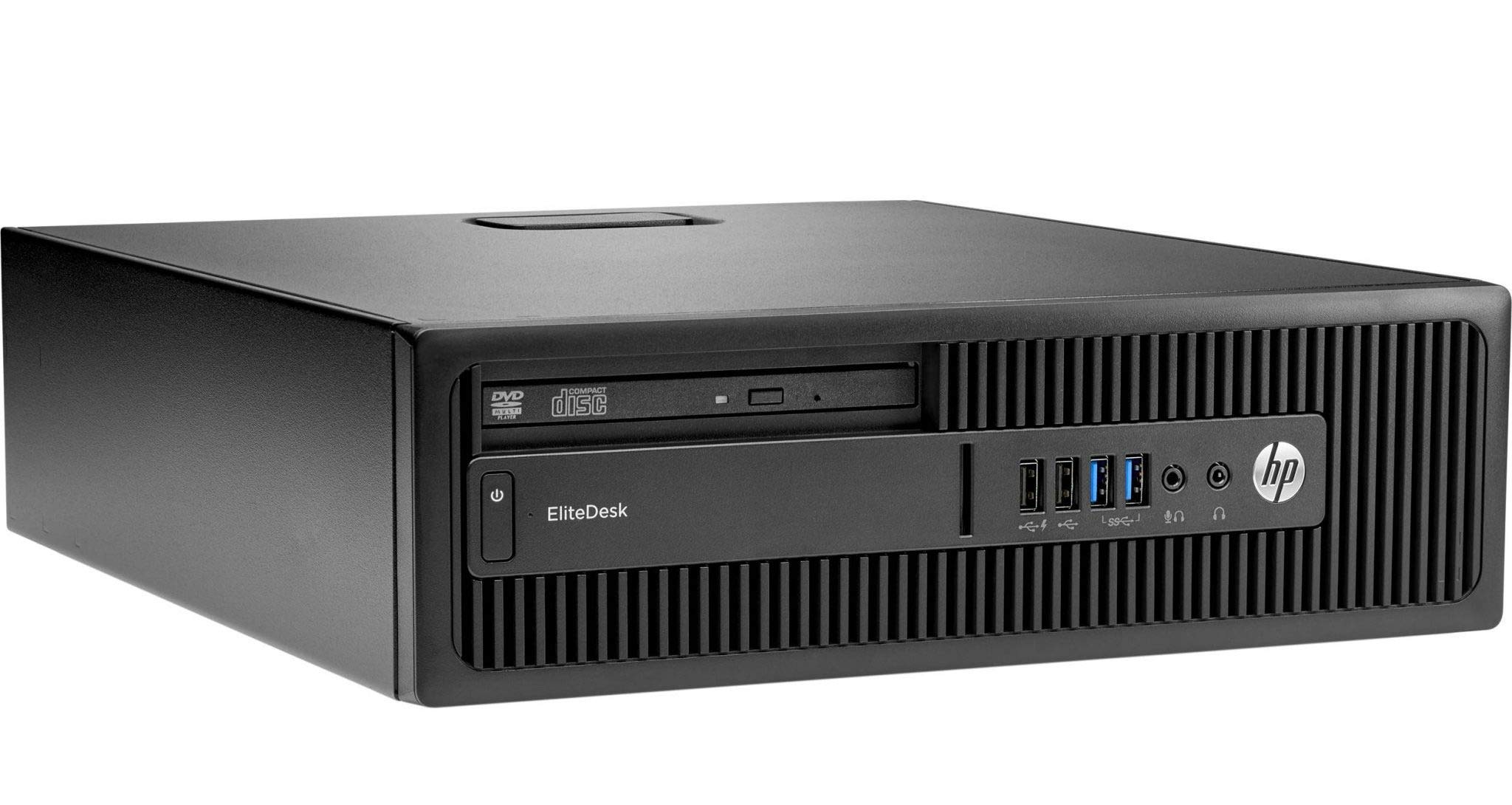 HP Elitedesk 800 G1 SFF PC - Core i5 (4.Gen), 8GB RAM, 240GB SSD, DVD-RW - Win 10 Prof. Computer (Generalüberholt)