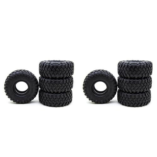 Uhidka 8 StüCk 118Mm Gummi 1,9 Rad Reifen Reifen für 1:10 RC Crawler Auto Axial SCX10 90046 AXI03007 TRX4 D90 D110