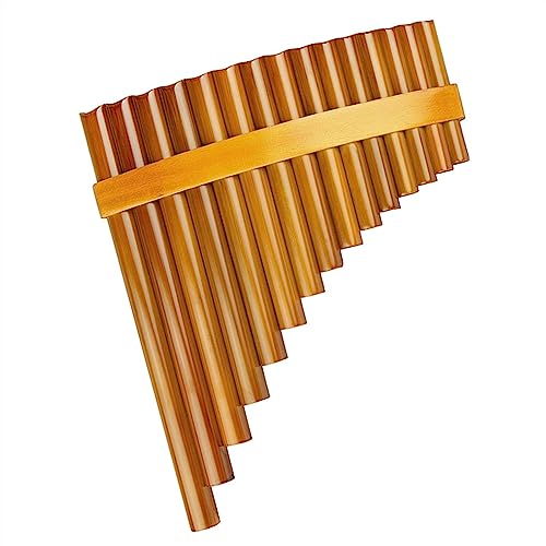 Natürliche Bambusflöte, Chinesisches Musikinstrument, Panflöte, Blasinstrument, Panflöte, Handgefertigte Panflöte Panflöten für Studenten (Color : Right)