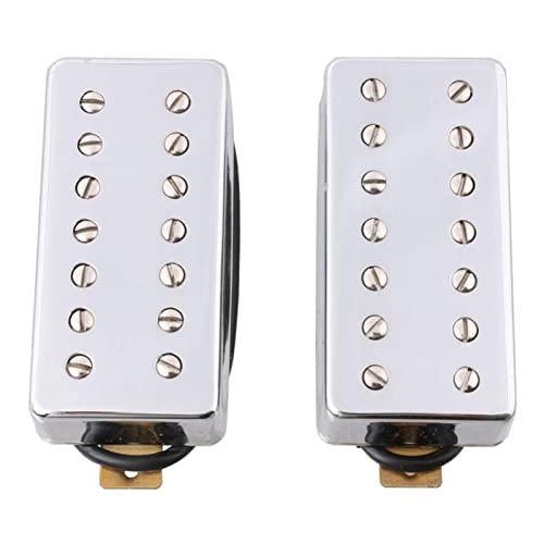 ZENGXUE Gitarre Pickup Doppelspule Humbucker Pickups Hals Und Brücke Set Weiß Humbucker Tonabnehmer Set