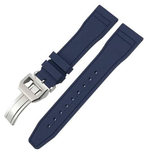 IOTUP 22 mm weiches Fluorkautschuk FKM Uhrenarmbänder 21 mm 20 mm für IWC Big Pilot Portofino Uhrenarmbandwerkzeuge aus Naturkautschuk, 21 mm, Achat