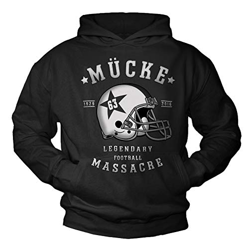 MAKAYA Kapuzenpullover Herren - Mücke 63 - Hoodie Spencer Sweatshirt mit Kapuze Pullover Schwarz S