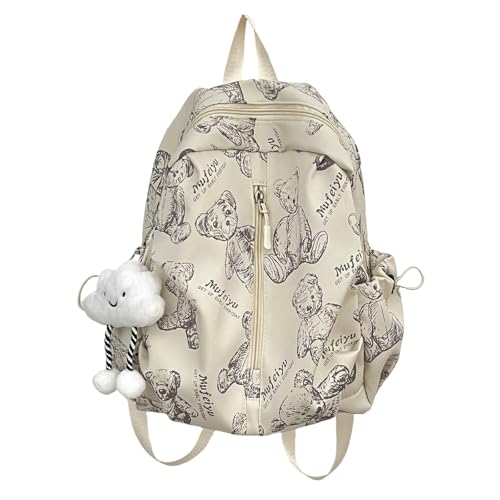 Nylon Rucksack Für Damen Mädchen Studenten Schulrucksack Reiserucksack Teenager Voll Bedruckter Rucksack Alle Passenden Tagesrucksäcke