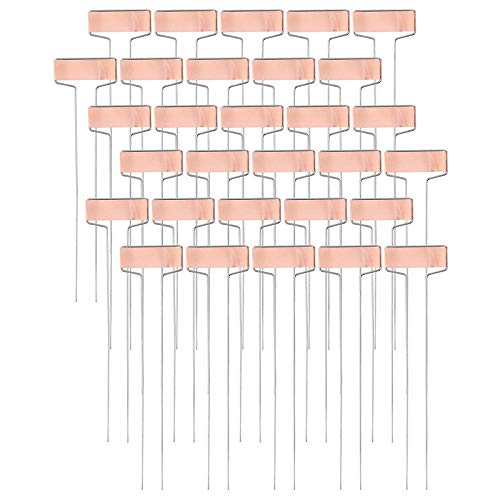 Uikdjgu 30 Paket 10 Hohe Kupfer Platte Metall Pflanzen Etiketten Gartenpfahl Tags Wiederverwendbare Pflanzung Garten Marker