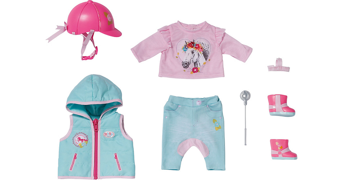 BABY born® Deluxe Riding Outfit 43 cm rosa/blau 2