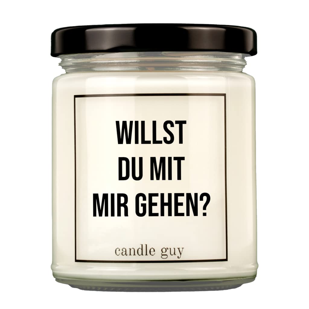 candle guy Duftkerze | Willst Du mit mir gehen? | Handgemacht aus 100% Sojawachs | 70 Stunden Brenndauer