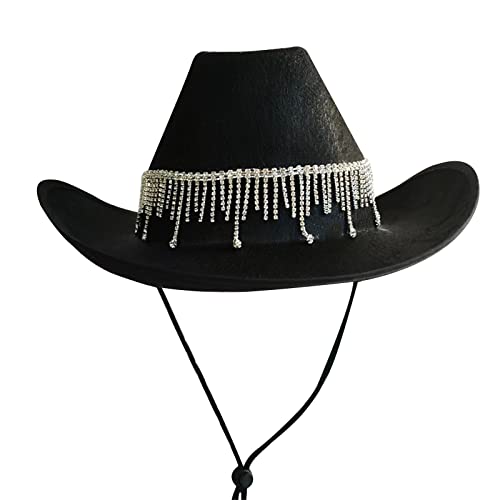 Fhsqwernm Brautparty-Hut, Brautparty, Strass, Cowgirl-Hut, Cowgirl-Hut