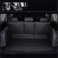 Auto Voll Umgeben Leder Kofferraummatten Für BM-W 2er F45 Active Tourer 2014-2022, wasserdichte Antiscratch Kofferraumwanne Liner Tray Schutzmatte ZubehöR,A/Black