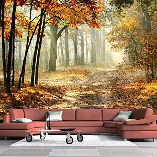 XLMING Herbst-Wald-Romantik 3D Tapete Home Dekoration Wohnzimmer Sofa Schlafzimmer Tv Hintergrund Wand-150cm×105cm