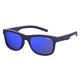 Polaroid Unisex Kinder Pld 8020/S Jy Ciw 46 Sonnenbrille, Blau (Rubber Bluette/Grey), EU