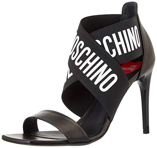 Love Moschino Damen, Sandali da Donna, Collezione Primavera Estate 2021 Sandalen, Schwarz, 41 EU