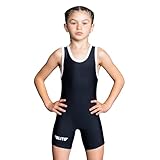 Elite Sports Kinder Wrestling Youth Singlet Standard Jungen Wrestling Singlets, schwarz, Medium