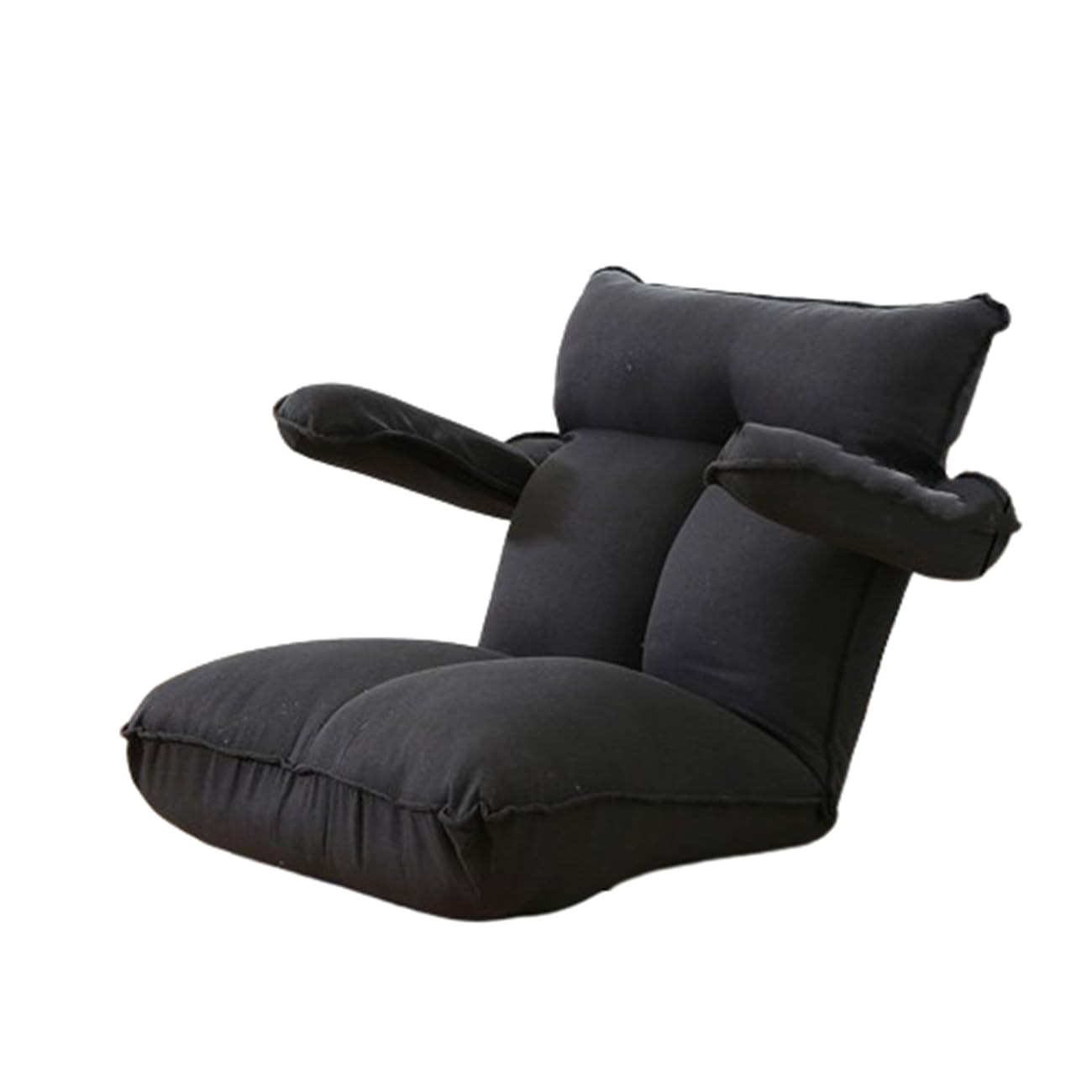 Klappsofa Stuhl, Klappbarer Gaming-Stuhl mit hoher Rückenlehne, weiches Kissen, leicht zusammenklappbar, Sitzsack-Sofa for Teenager und Erwachsene, geeignet for Schlafzimmer, Büro, Wohnzimmer(Black)