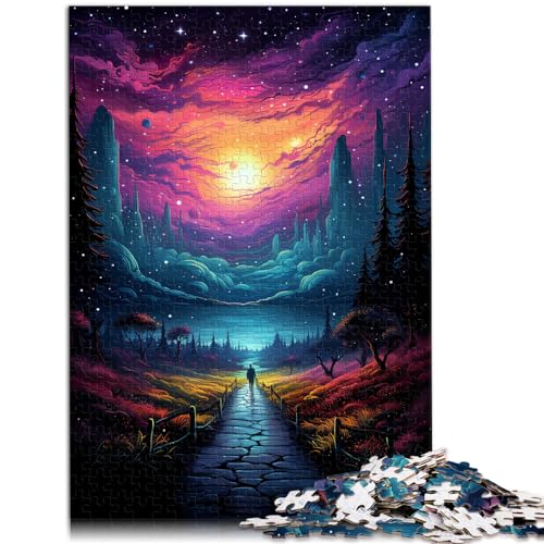 Puzzlespiel „Alleine nachts spazieren gehen“, Puzzle für Erwachsene, 1000 Teile, Holzpuzzle, interessantes Puzzle zur Stressreduzierung, 1000 Teile (50 x 75 cm)