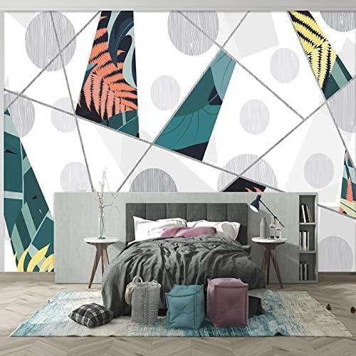 XLMING Geometrische Tropische Pflanzen 3D Tapete Home Dekoration Wohnzimmer Sofa Schlafzimmer Tv Hintergrund Wand-150cm×105cm