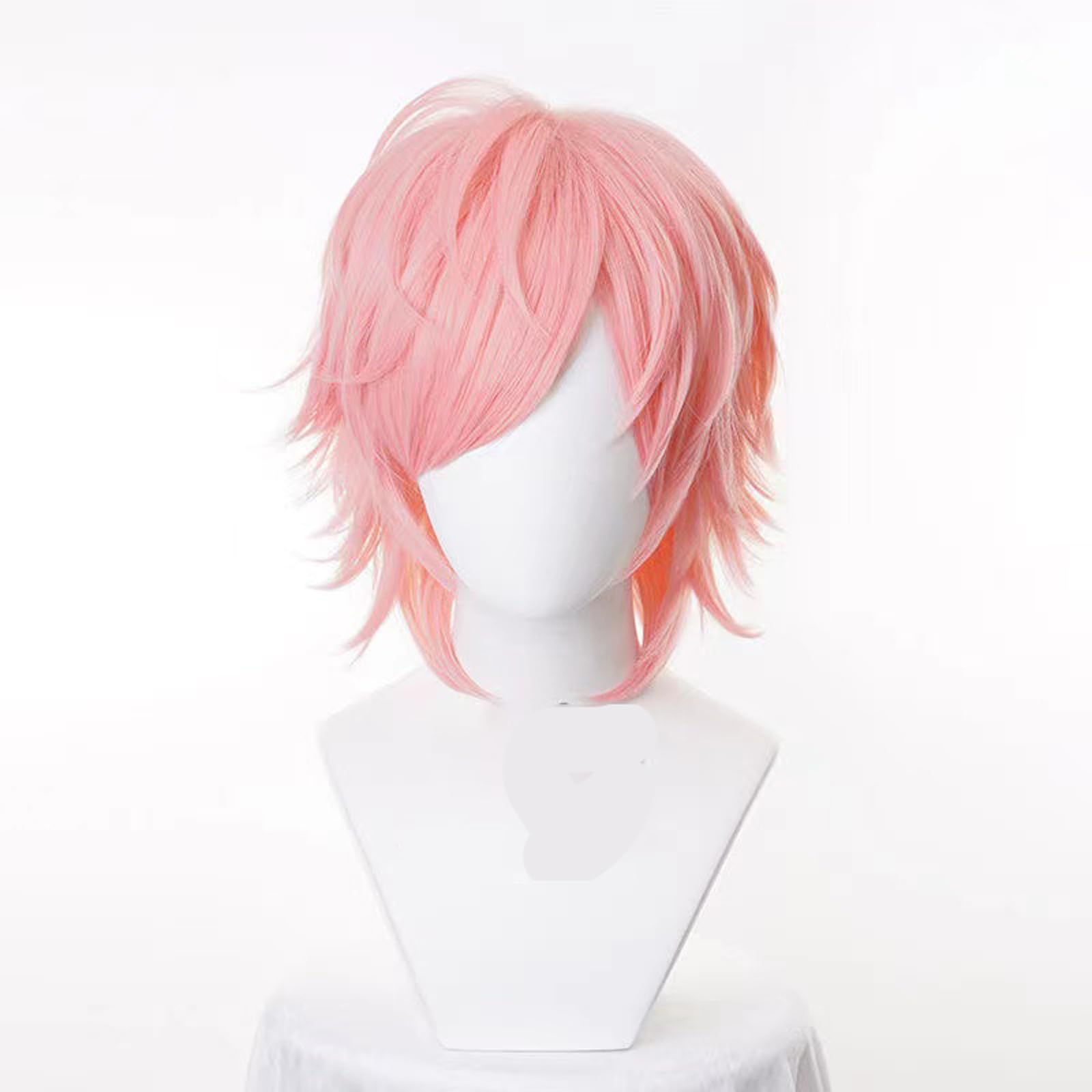 WCCNKK Anime Cosplay Perücke for Ayato Yuri Cosplay-Perücke, Rosa Verlängertes Kurzes Haar, Kostüm-Halloween-Perücke, Kostümparty, Anime-Show, Cosplay-Event, Mit Perückenkappe