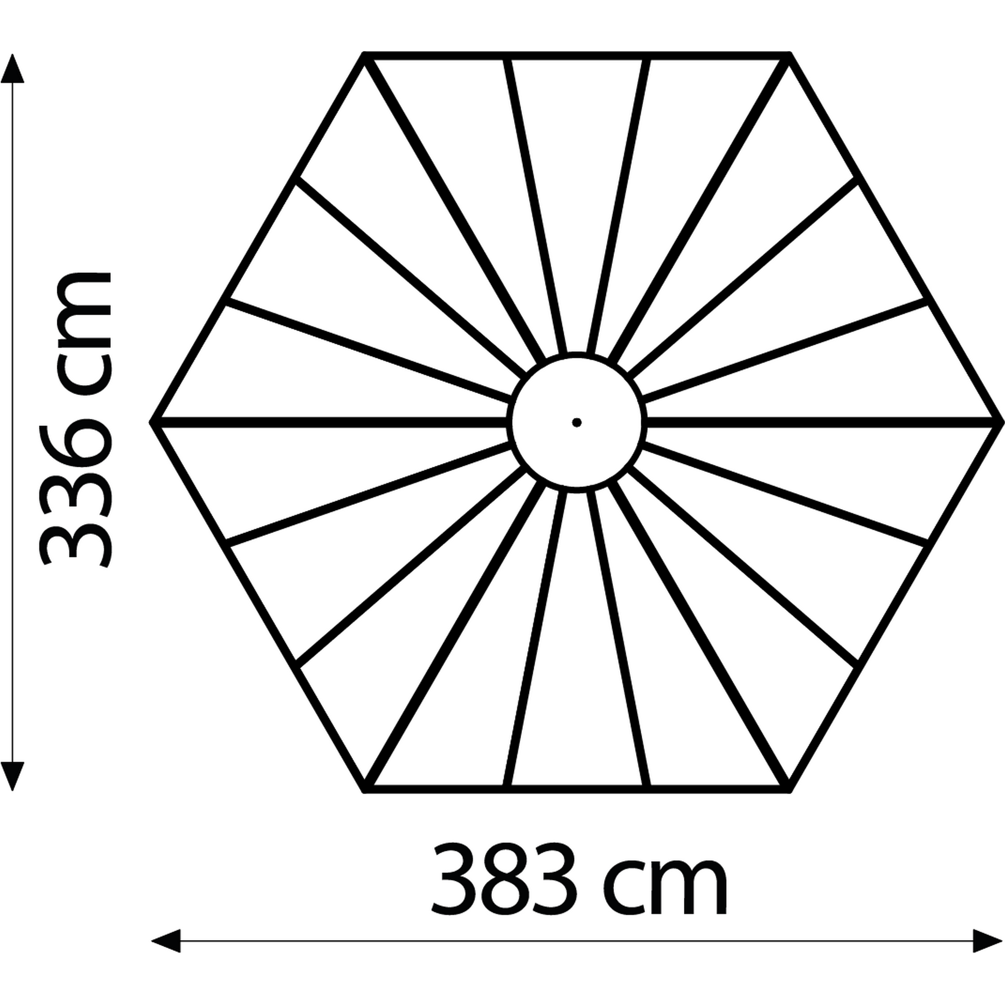 Vitavia Gewächshaus 'Galaxis 9000' 9 m² 383 x 336 cm 3 mm Sicherheitsglas/6 mm Hohlkammerplatten schwarz 3