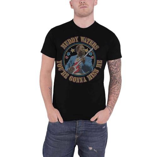 Muddy Waters Herren Gonna Miss Me T-Shirt, Schwarz (Black Black), Large