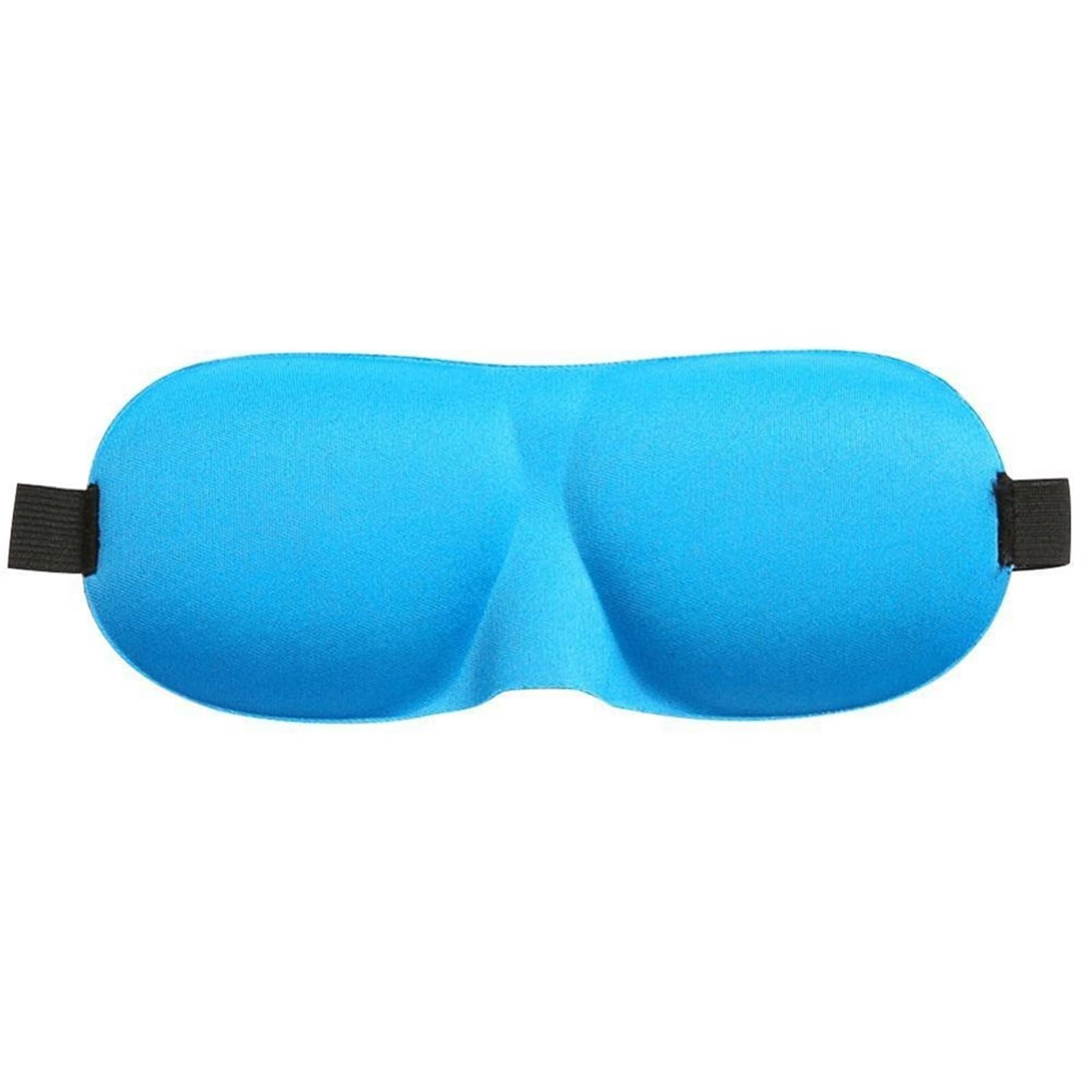 Blackout Schlafmasken, Seide Augenmaske 1PC 3D Eyeshade Schlafmaske natürliche Augen Schlafen(Blue)