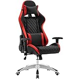 TBSZCM Bürostühle für Zuhause, Gaming-Stuhl, Gaming-Stuhl, Heimbüro, Schreibtischstuhl, Computer-Rennstuhl, ergonomisch, hohe Rückenlehne, mit Kopfstütze, Lendenwirbelstütze, Schreibtischstuhl für