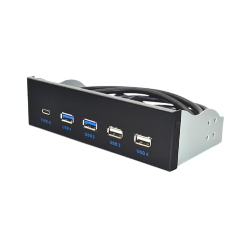 5,25 Zoll Medien-Dashboards USB 3.1 Frontpanel 2 USB 3.0 + 2 USB 2.0 + TypeC für PC Desktop 5,25 Zoll Schacht