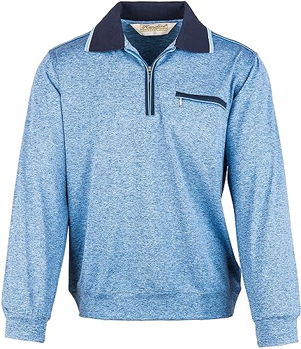 SOUNON Langarm-Poloshirt für Herren Hellblau (M1), Groesse: XL