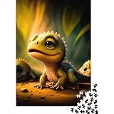 500-teiliges Puzzle „Baby Dragon“, Puzzles für Erwachsene und Jugendliche, Holzbrett-Puzzle, Spielzeug, Denkspiel, Größe: 52 x 38 cm