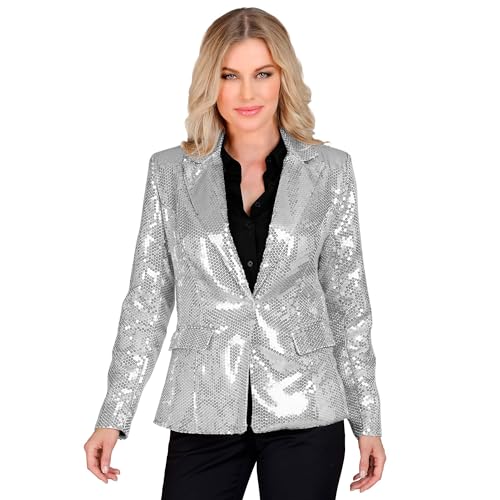 Widmann - Party Fashion Blazer mit Pailletten für Damen, Disco Fever, Schlagermove, Showgirl, Jackett