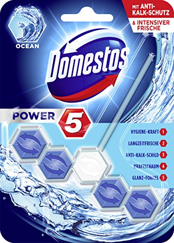 Domestos WC-Stein Power 5 Ocean 55 ml, 9er Pack (9 x 55 ml)