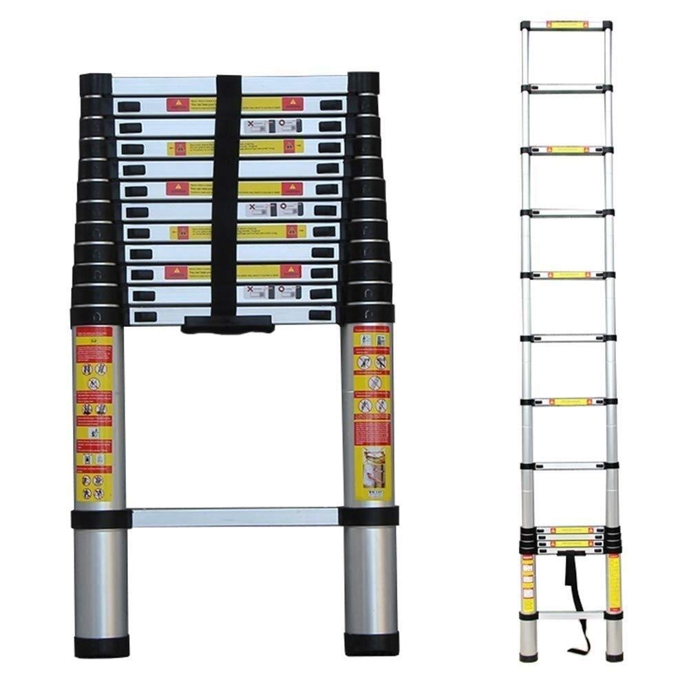 Leiter, Außenleitern, Teleskopleiter, extra hohe Ausziehleiter aus Aluminium, faltbare Teleskop-Dachbodenleiter für Dachgeschoss-Außenbüros, Tragkraft 150 kg, 2,9 m/9,51 Fuß, 2,9 m/9,51 Fuß (2,9