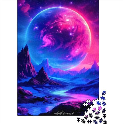 Fantasy Planet Puzzles Puzzles für Erwachsene und Teenager, schwierige, anspruchsvolle Puzzles mit 1000 Teilen, Lernspielzeug, Familienspiele (Größe 75x50cm)