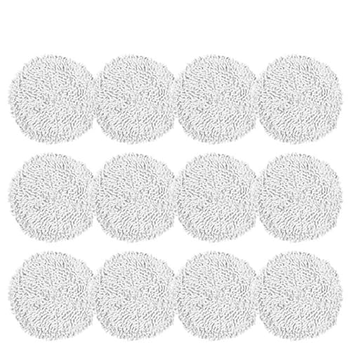 ZEMNLO for Xiaomi, for Mijia Pro STYTJ06ZHM Selbstreinigender Roboter Ersatz-Mopp-Pad-Teile Abnehmbarer waschbarer Lappentuchhalter Zubehör Staubsauger-Wischtuch-Pads(Mop-12pcs)