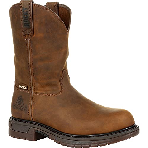 Rocky Herren Original Ride Stahlkappe Westernstiefel, Braun, 41 EU