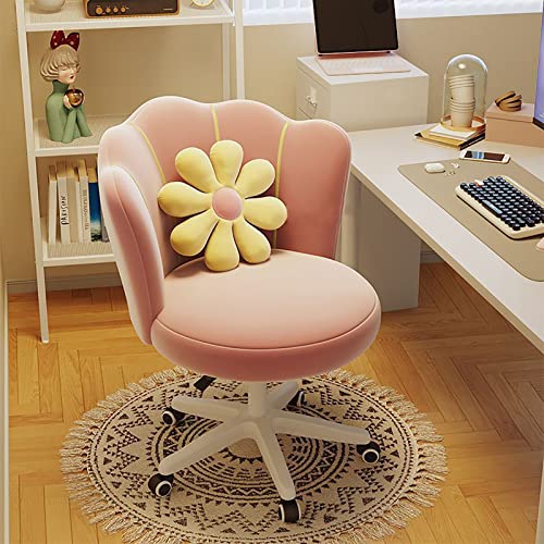 Bürostuhl, Gaming-Stuhl, Computerstuhl, Schminkstuhl für Schminkzimmer, Schlafzimmer, moderne Büro-Schreibtischstühle, Computerstuhl, süßer Blumenstuhl für Mädchen mit Rollen, Drehstuhl aus Samt,