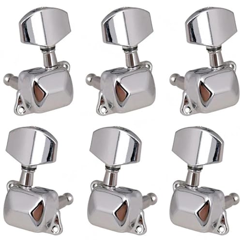 Strings Tuning Pegs Mechaniken Für Gitarre 6er-Pack Metallsaiten-Stimmstifte, halbgeschlossene Stimmwirbel für elektrische Akustikgitarre (Color : 3/4)