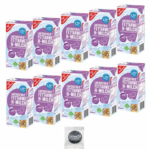 Gut und Günstig Fettarme H-Milch Laktosefrei 1,5% 12x1 Liter und Genussleben Jelly Beans gratis