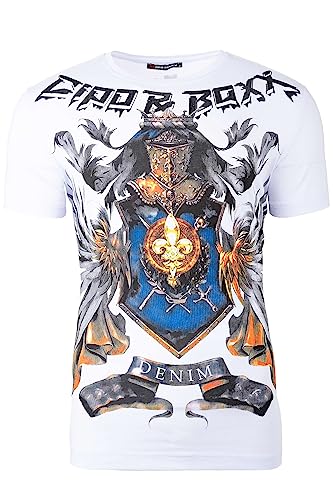 Cipo & Baxx Herren T-Shirt CT743 Weiß L